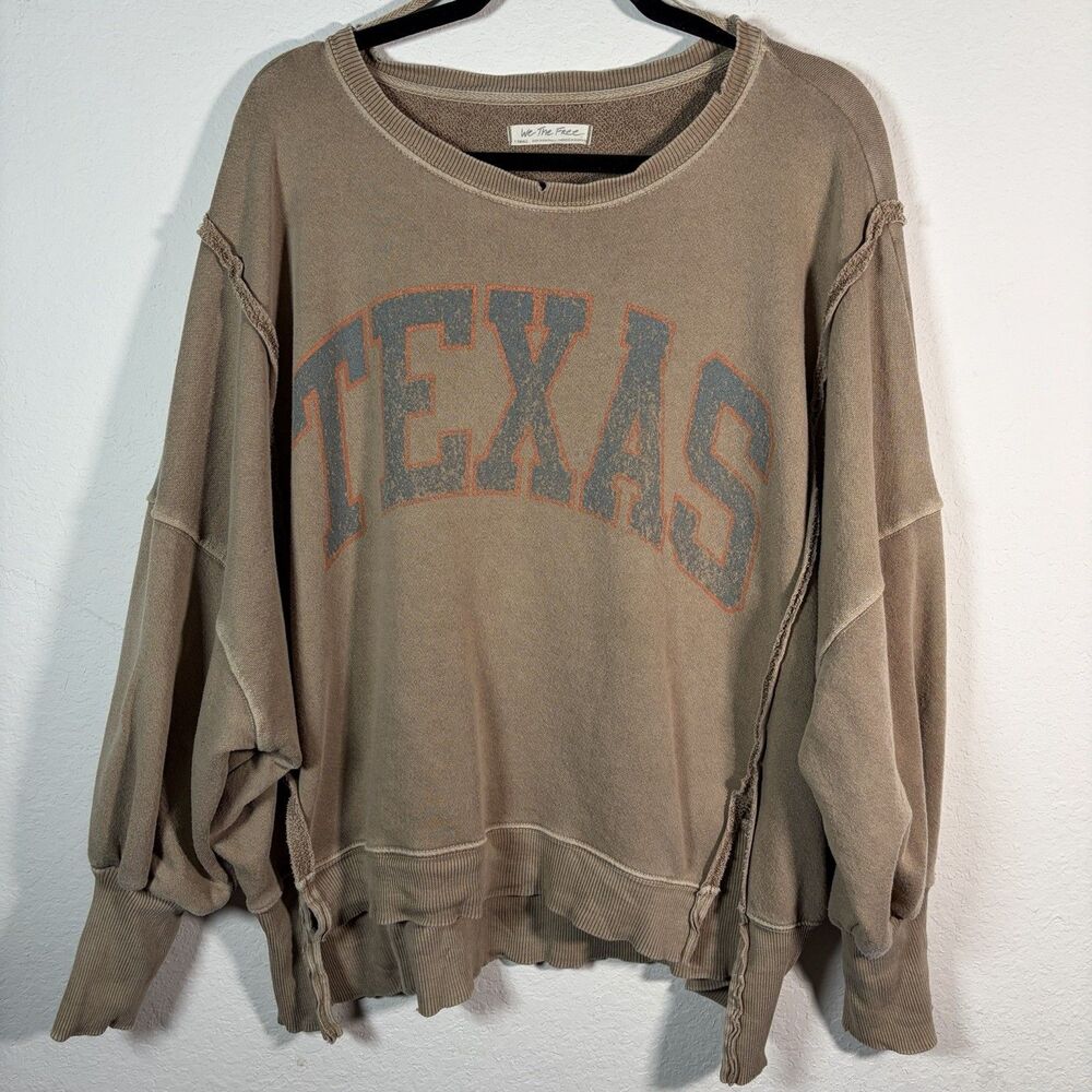Free People We The Free Oversized Texas Graphic Camden Pullover Size XS